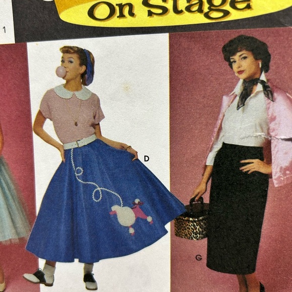 Uncut Simplicity costumes 8742- 4-6-8 1950s prom dress- cheerleader- Halloween- - Picture 5 of 9
